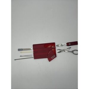 Victorinox SwissCard Classic Red Vintage Pocket Multi Tool COMPLETE Swiss
